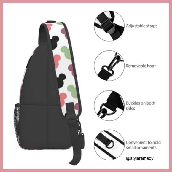 Polyester Crossbody Backpack with Cartoon Print for Gym Travel Casual main image 4
